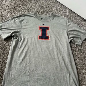 Nike Gray Short Sleeve Tee Illini